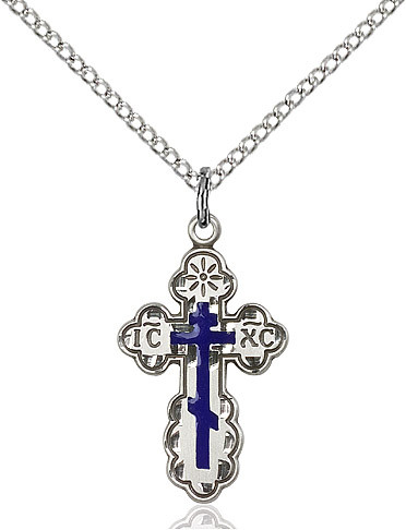 Sterling silver cross on an 18 inch stainless chain