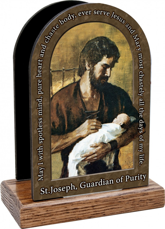 St. Joseph Guardian of Purity Prayer Table Organizer (Vertical)