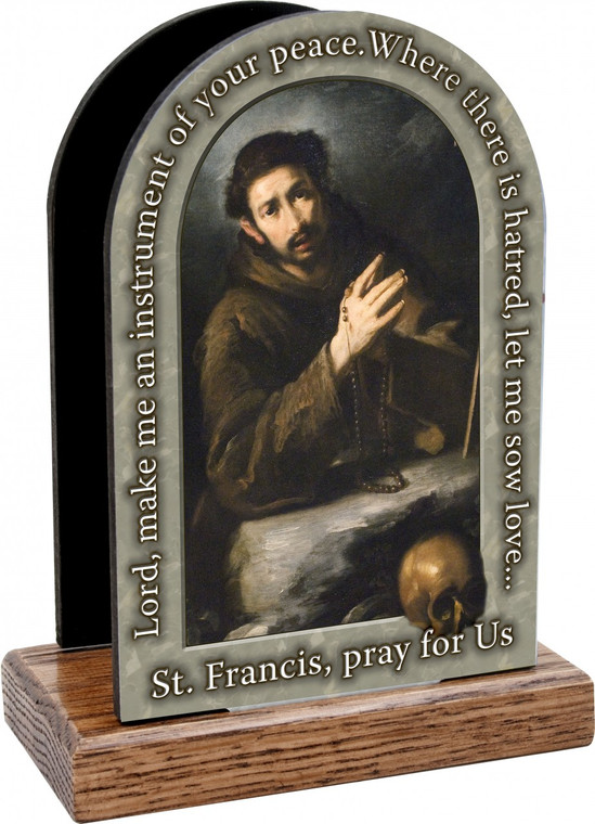 St. Francis of Assisi Prayer Table Organizer (Vertical)