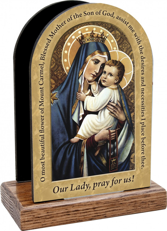 Our Lady of Mt. Carmel Prayer Table Organizer (Vertical)