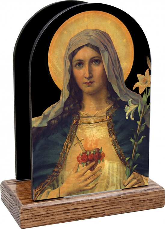 Antique Immaculate Heart Table Organizer (Vertical)