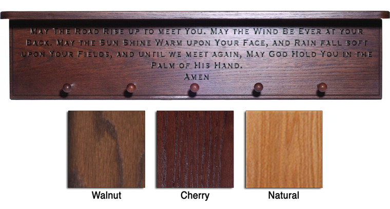 May the Road Rise... Engraved Wood Shelf