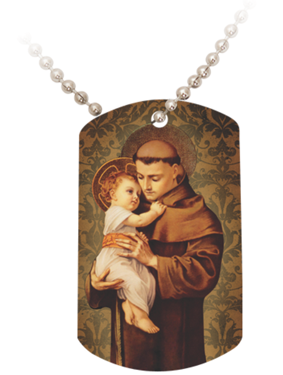 St. Anthony with Jesus Dog Tag