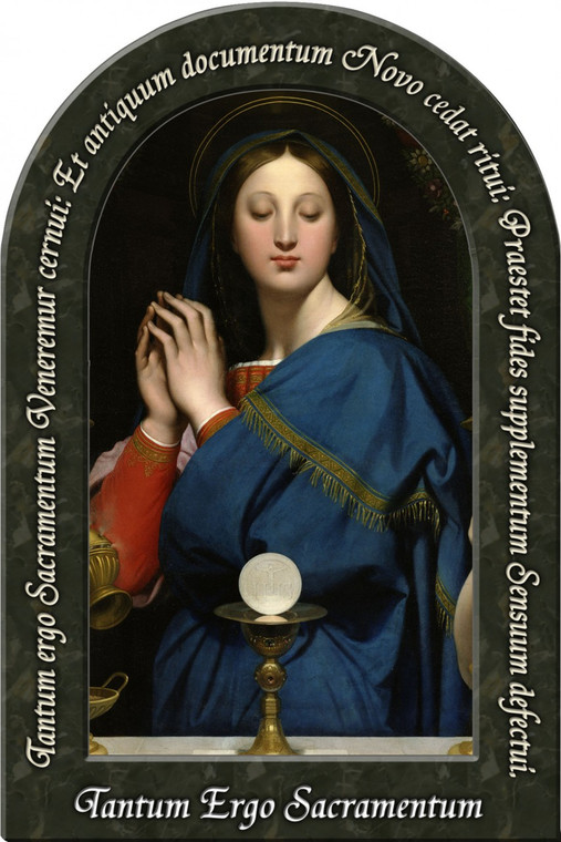 Madonna of the Host Prayer Arched Magnet