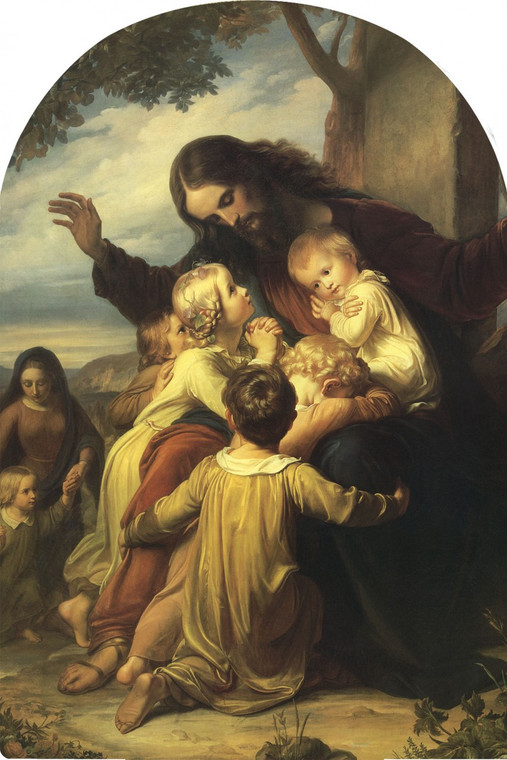 Jesus with the Children Arched Magnet