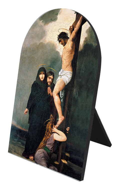 Crucifixion of Our Lord Arched Desk Plaque