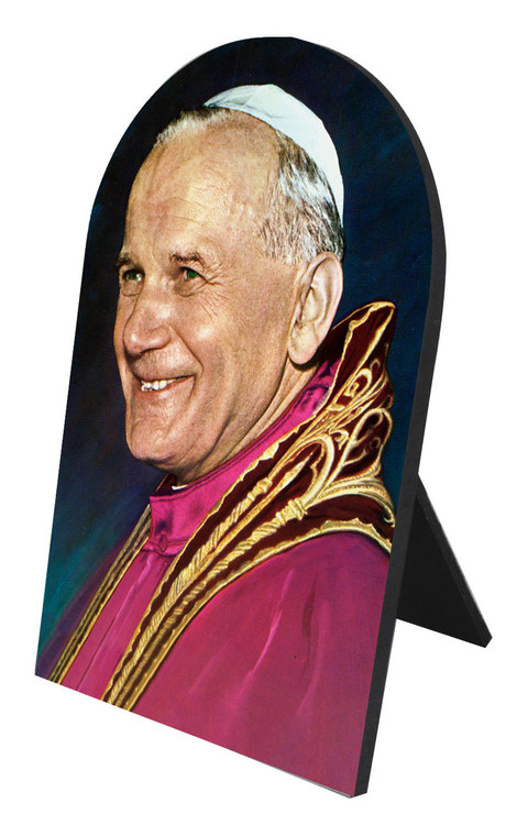 Pope John Paul II Arched Desk Plaque Pope John Paul II Arched Desk Plaque