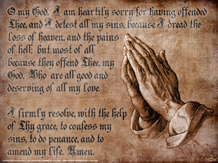 Act of Contrition Poster Act of Contrition Poster