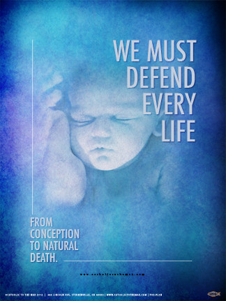We Must Defend Every Life Poster