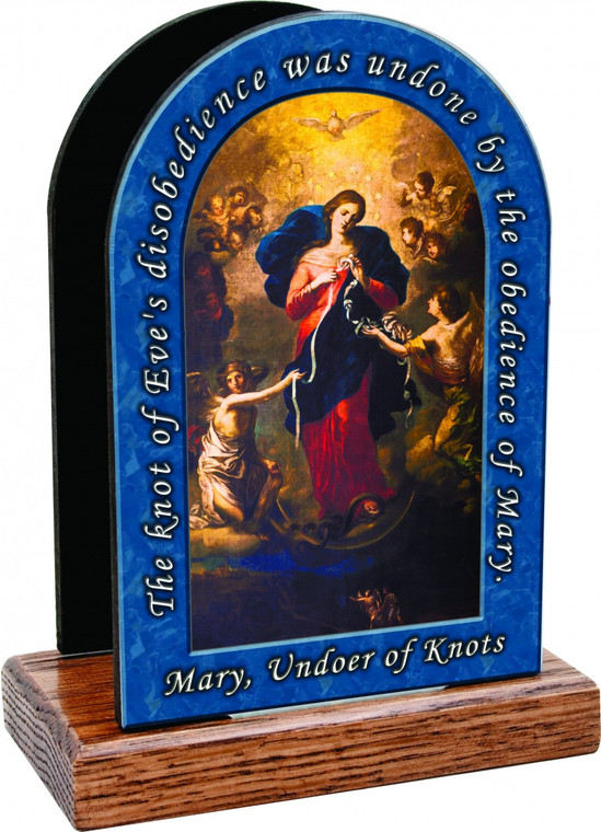 Mary Undoer of Knots Table Organizer (with prayer)