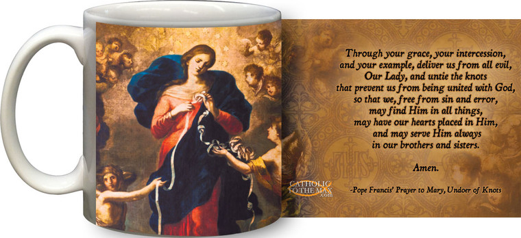 Mary Undoer of Knots Pope Francis' Prayer Mug