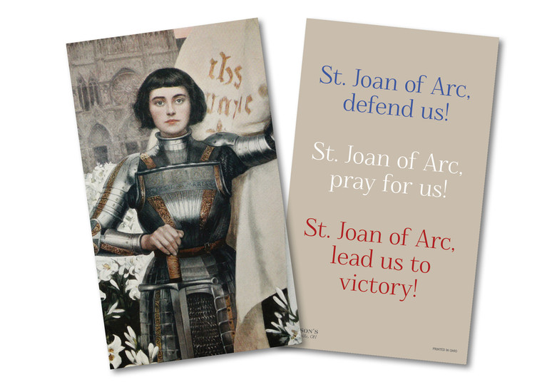 St. Joan of Arc by Albert Lynch Holy Card