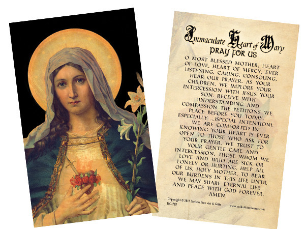 Antique Immaculate Heart Holy Card