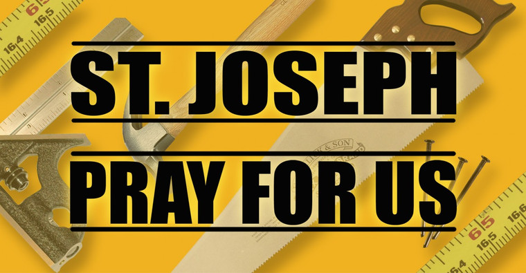 St. Joseph Pray for Us Vinyl Bumper Sticker