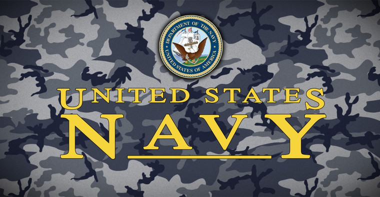 Navy Vinyl Bumper Sticker