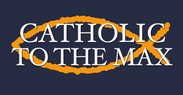Catholic to the Max (blue) Vinyl Bumper Sticker Catholic to the Max (blue) Vinyl Bumper Sticker