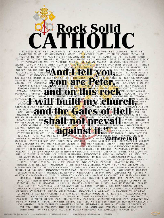 Rock Solid Catholic (Popes of the Church) Poster