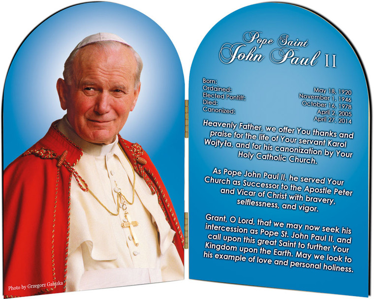 Pope John Paul II Sainthood Prayer Arched Diptych