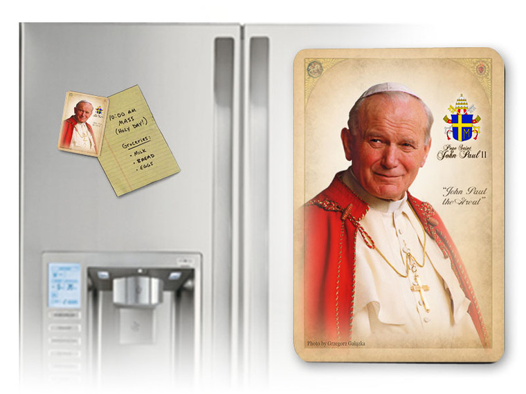 Pope John Paul II Sainthood Portrait Commemorative Magnet