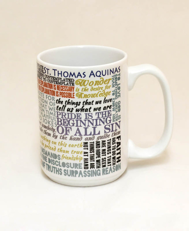 Saint Thomas Aquinas Quote Mug Saint Thomas Aquinas Quote Mug
