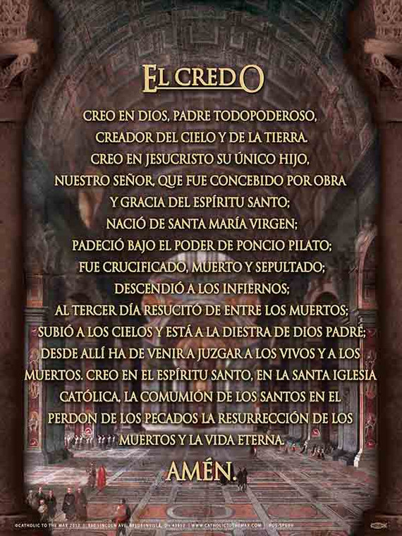Spanish Apostles Creed Poster