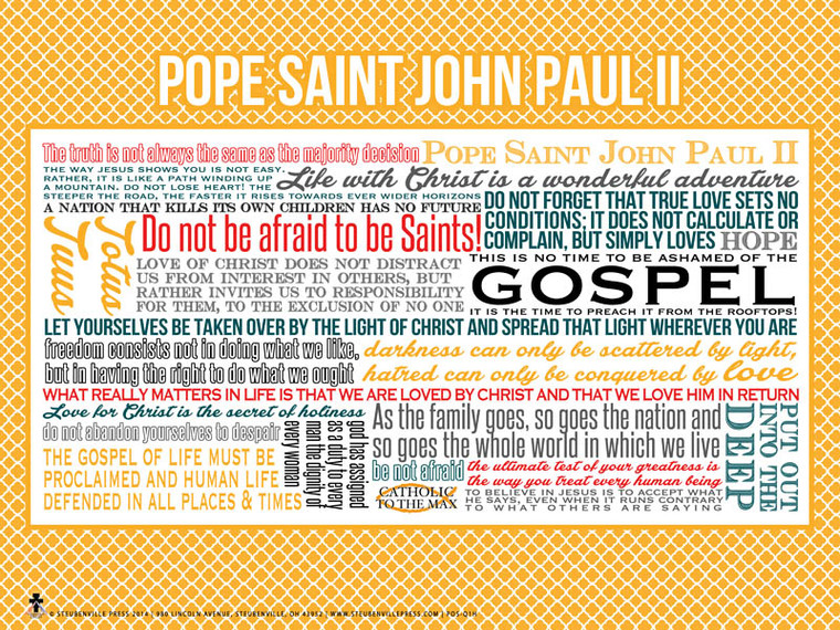 Saint John Paul II Quote Poster