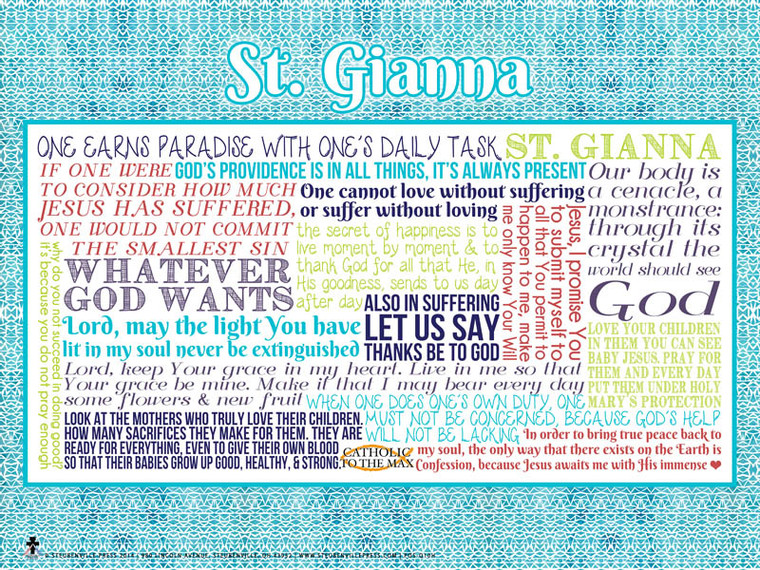 Saint Gianna Molla Quote Poster