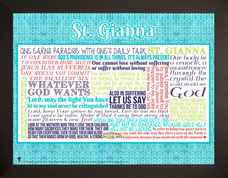 Saint Gianna Molla Quote Poster