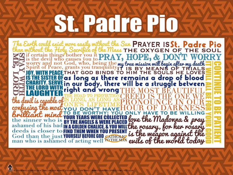 Saint Padre Pio Quote Poster