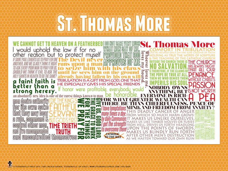 Saint Thomas More Quote Poster