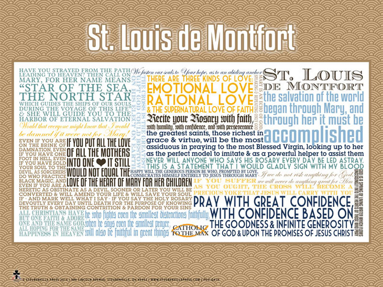 Saint Louis de Montfort Quote Poster