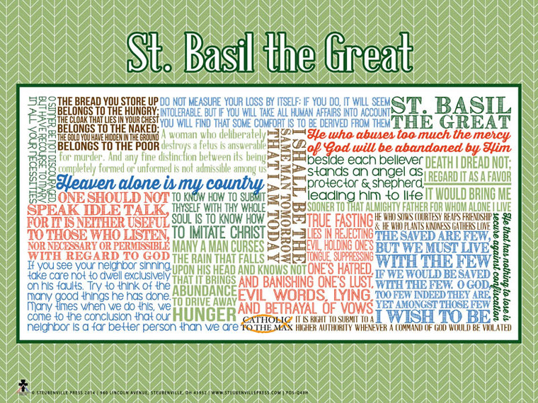 Saint Basil the Great Quote Poster