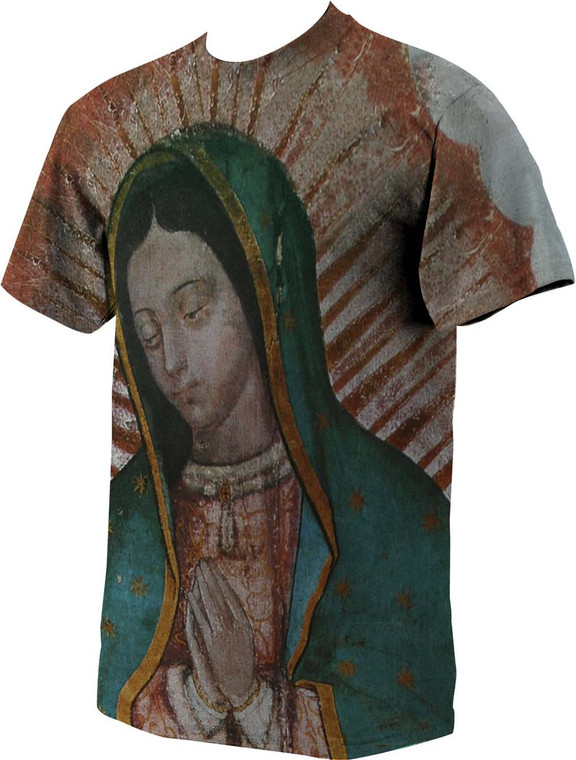 Our Lady of Guadalupe Detail Graphic Poly T Shirt