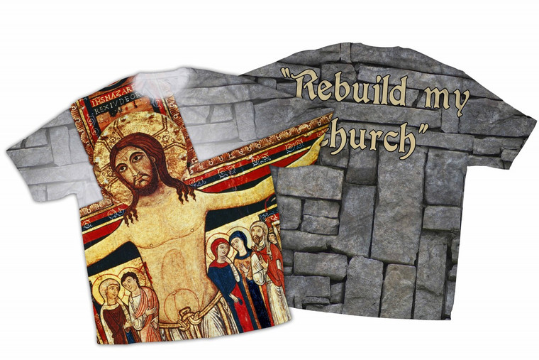 San Damiano Full Graphic Poly T Shirt