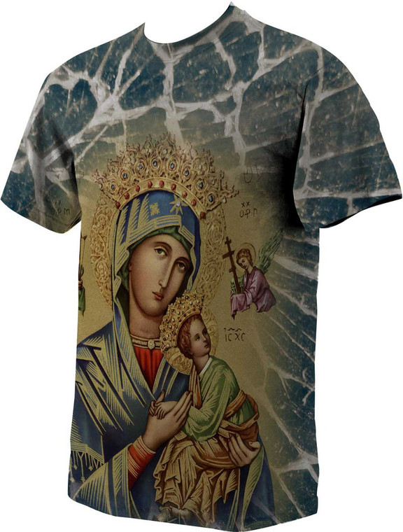 Our Lady of Perpetual Help (Gold) Graphic Poly T Shirt