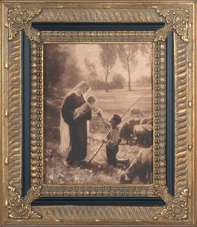 Gift of the Shepherd - Ornate Museum Framed Canvas