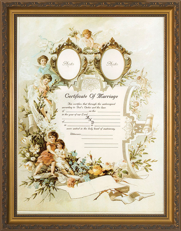 Certificate of Marriage II Gold Framed Certificate of Marriage II Gold Framed