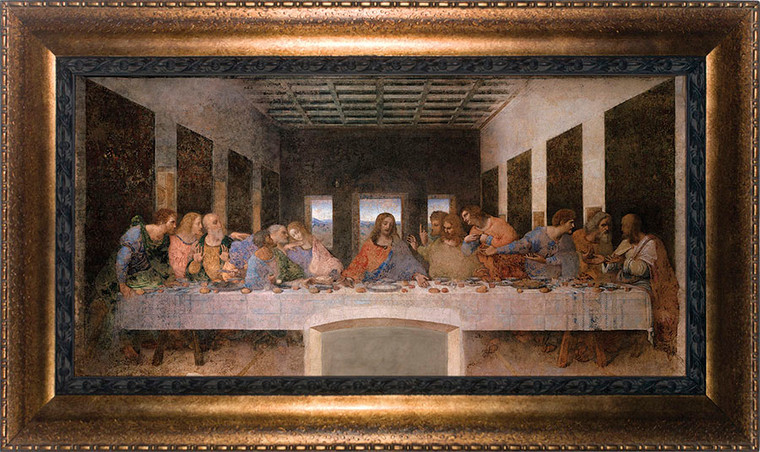 Last Supper by Da Vinci - Bronze Framed Canvas