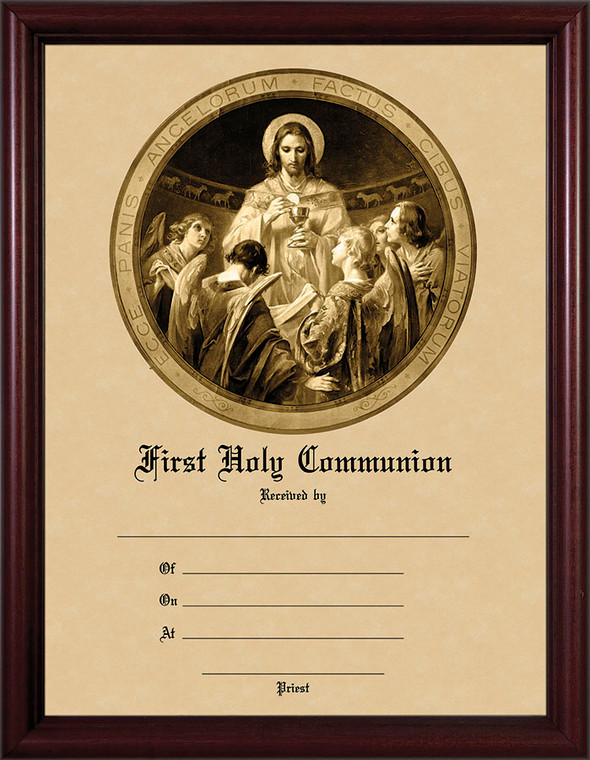 Christ, Bread of Angels - Cherry Framed Certificate