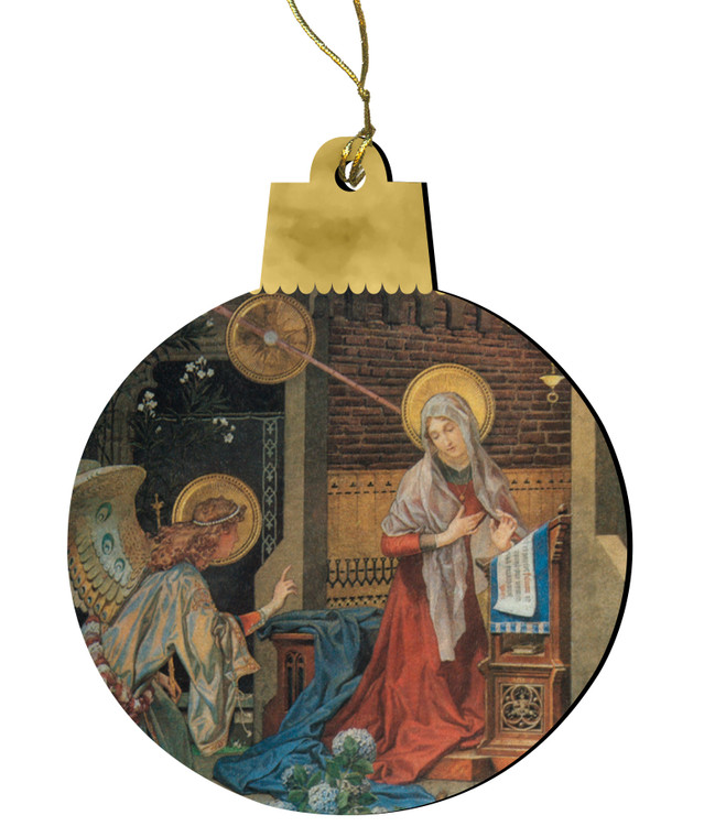 Annunciation of St. Gabriel Wood Ornament