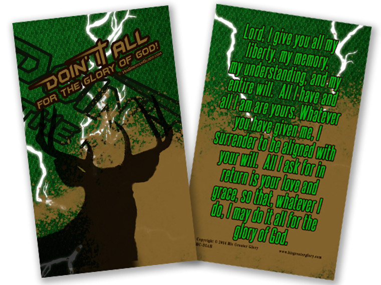 "Doing It All" Hunting Prayer Card "Doing It All" Hunting Prayer Card