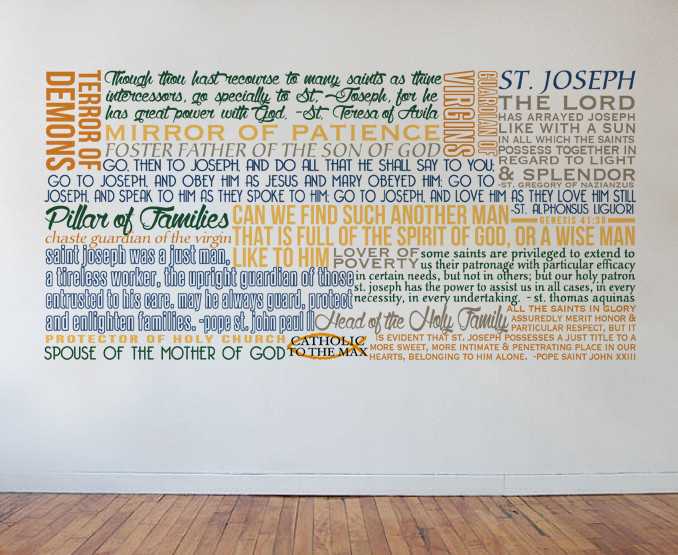 Saint Joseph Quote Wall Decal