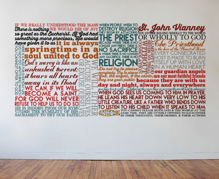 Saint John Vianney Quote Wall Decal Saint John Vianney Quote Wall Decal