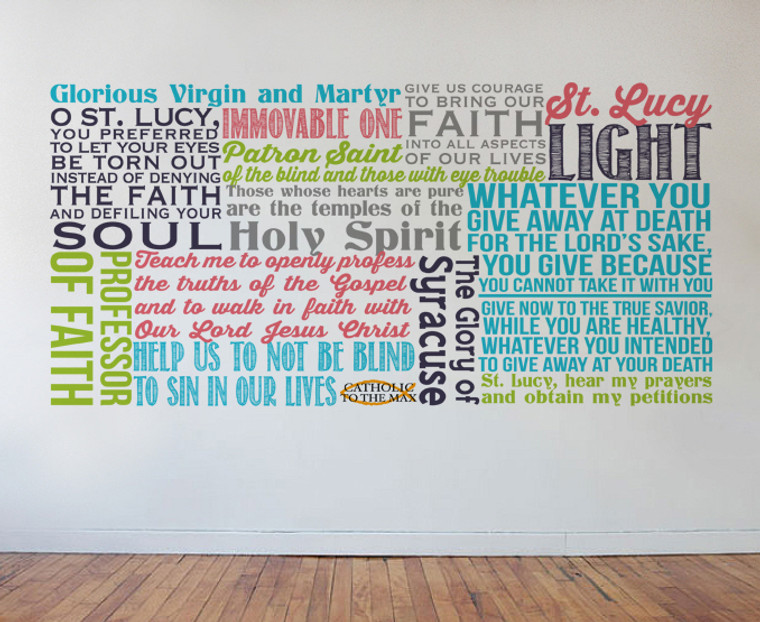 Saint Lucy Quote Wall Decal