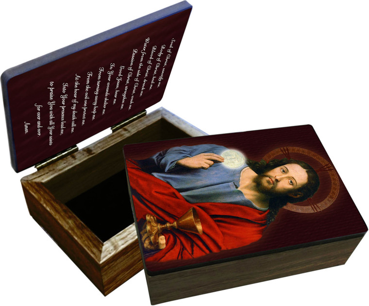 Christ Holding Eucharist Keepsake Box