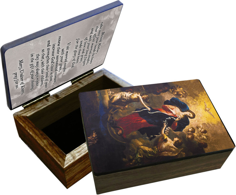 Mary Undoer of Knots Marriage Prayer Keepsake Box