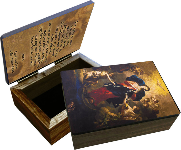 Mary Undoer of Knots Pope Francis' Prayer Keepsake Box