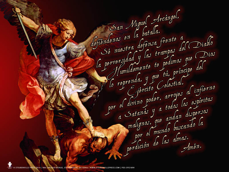 Spanish Prayer to St. Michael Poster