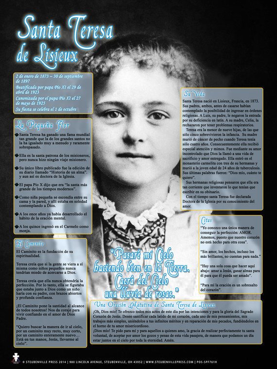 Spanish Saint Therese Explained Poster II Spanish Saint Therese Explained Poster II