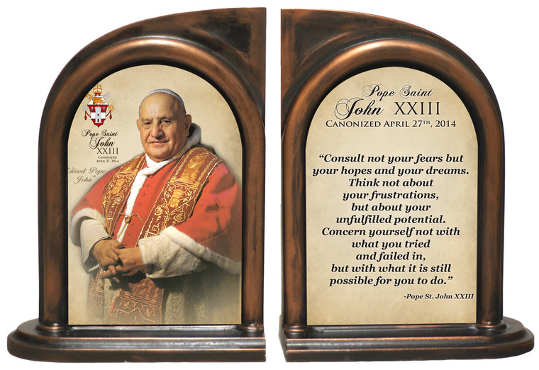 Commemorative Pope John XXIII Sainthood Quote Bookend